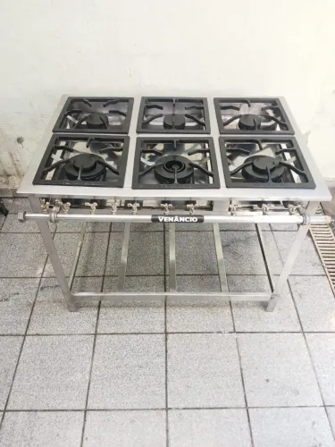 FOGÃO INDUSTRIAL 6 BOCAS VENÂNCIO