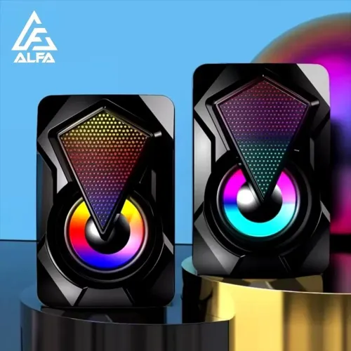 Caixa de som Pc notebook com led RGB game