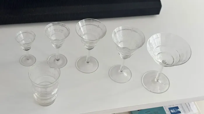 Taças de cristal e copos de cristal