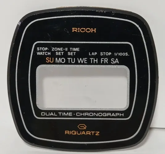 Visor de vidro pintado relógio rico Riquartz Dual Time-Chronograph