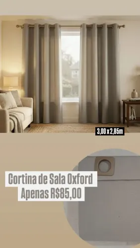 Cortina de Sala Oxford 3,00 x 2,85m