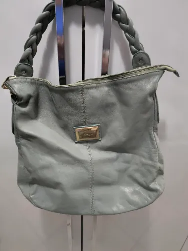 Bolsa M.Officer couro legitimo verde clarinho