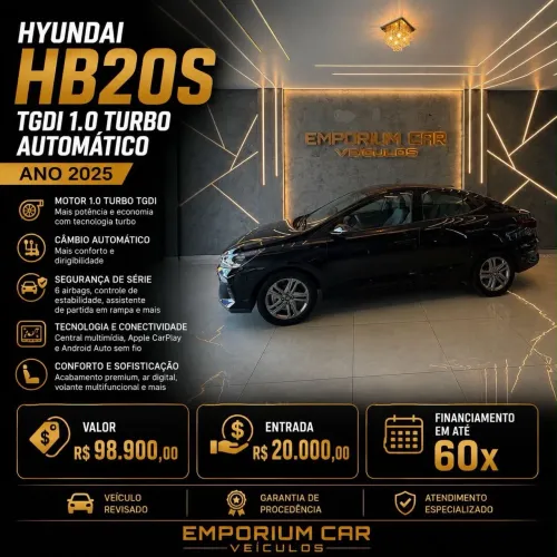 Hyundai HB20S Comfort Plus 1.0 TB Flex 12V AUT 2025