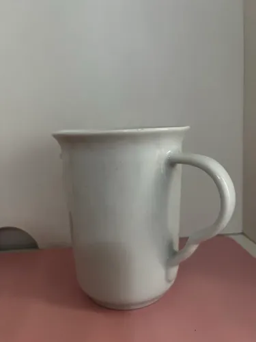 bule leiteira porcelana branca antiquario usada