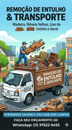 ? Fretes, Carretos e Remoção de Entulho - HR Carroceria de Madeira (Jacareí e SJC)