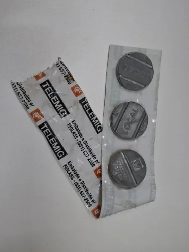 Fichas telefônicas Telemig (lacradas) - 6 unid