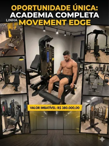 ACADEMIA COMPLETA MOVEMENT EDGE 33 MÁQUINAS!!! CORRA?  50% DE ENTRADA + 12 X