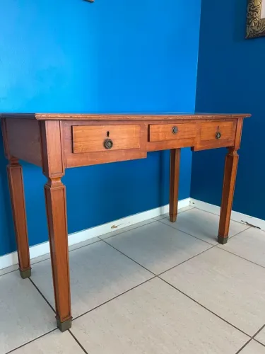 Mesa Escrivaninha Colonial Clássica em Madeira Maciça
