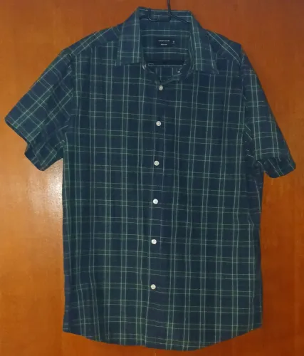 Camisa Masculina Xadrez De Manga Curta
