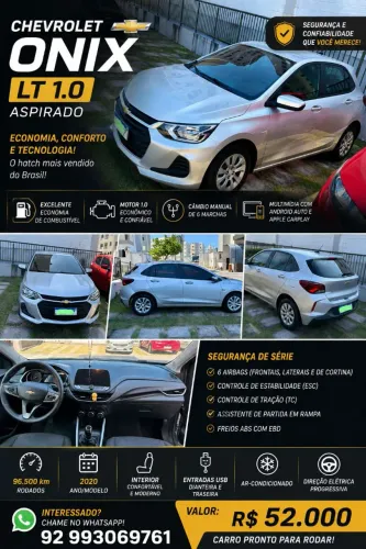 Chevrolet Onix Hatch LT 1.0 12V Flex Mec. 4P 2020