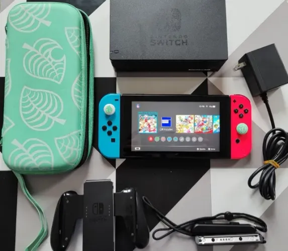 Nintendo switch desbloqueado v1 128gb com brindes faço envio