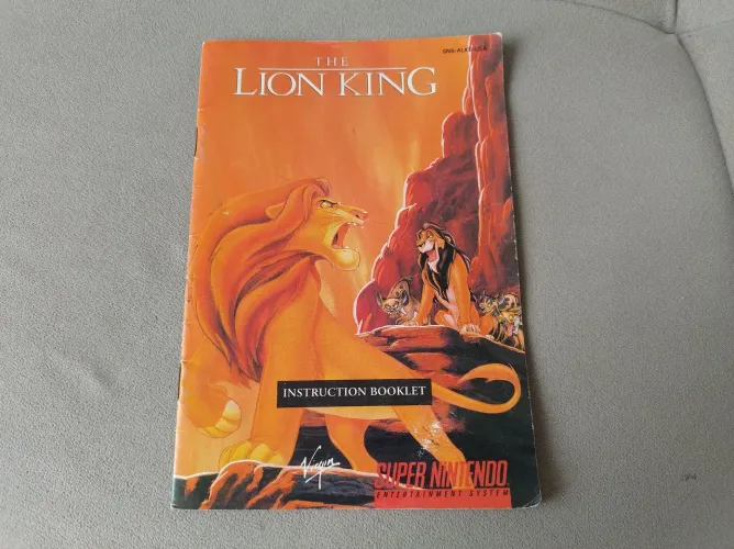 Manual O Rei Leão - The Lion King - SNES