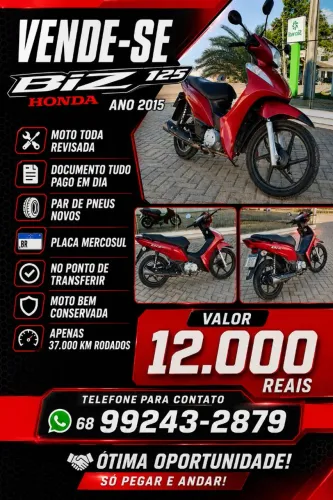 Vende-se biz 125 aceito proposta