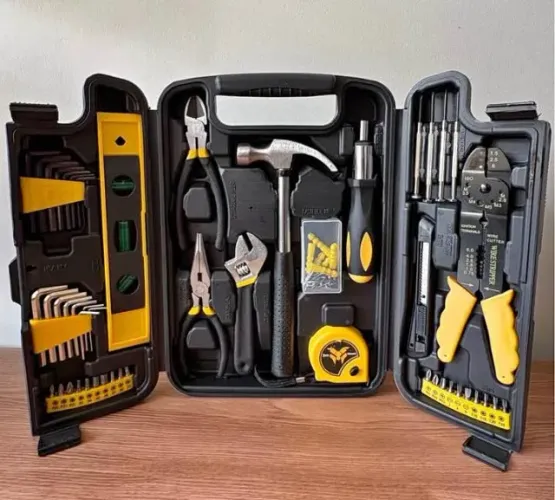 Maleta de Ferramentas 129 Peças Completa para Casa e Oficina kit de ferramentas