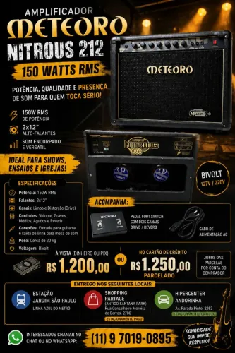 Amplificador Meteoro Nitrous 212