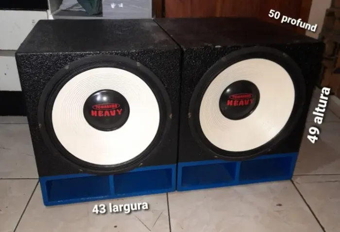 2 CAIXAS COM ALTO FALANTE TOMAHAWK 15" 400WRMS 4 OHMS