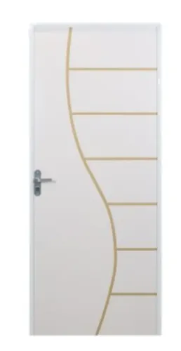 2 Porta de Madeira Branca MGM 210x70 abertura lado esquerdo