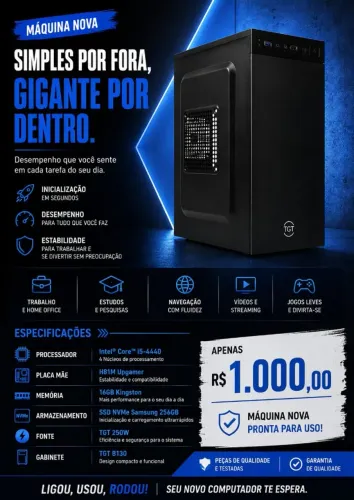 CPU I5 | 16GB | 256GB NVME (NOVO)