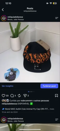 BONÉ NIKE AW84 DRI FIT FLY CAP ORIGINAL