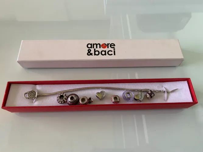 Pulseira berlock prata 925