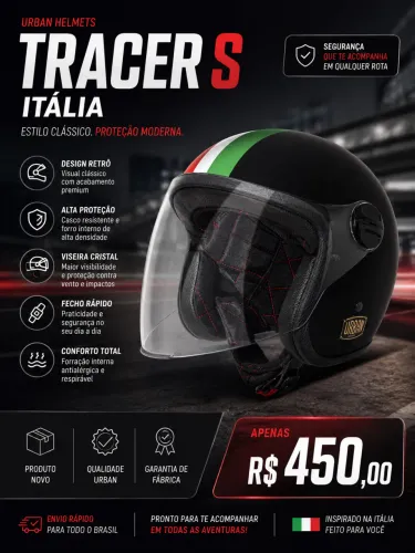 URBAN HELMETS TRACER S ITÁLIA