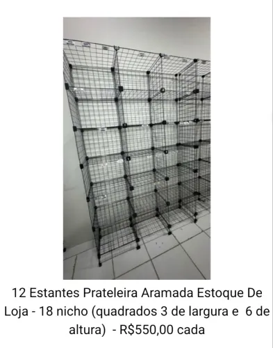 Estante aramada para estoque 