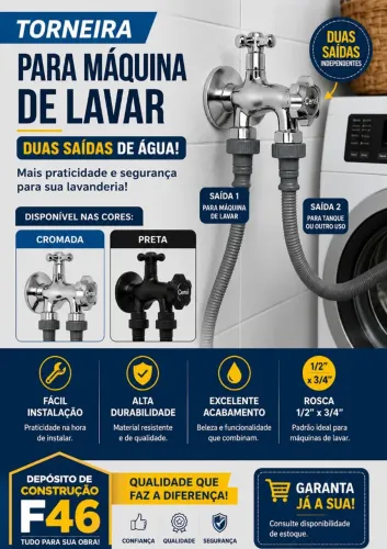 Torneira para maquina de lavar