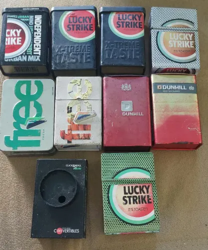 Coleção 10 cigarreiras colecionador colecionáveis ler descrição