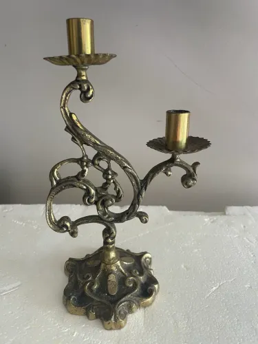 Castiçal 2 velas em bronze