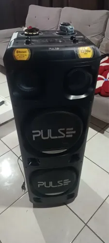Caixa de Som Pulse 2200W RMS Bluetooth com LED ? Semi nova