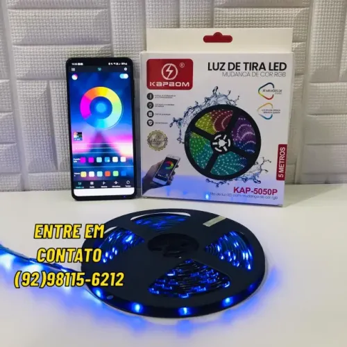 Fita led colorida 15 cores 5 metros