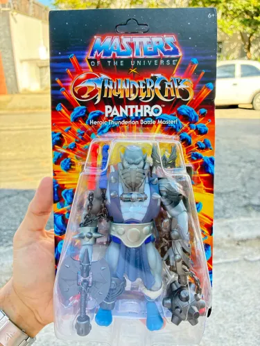 Action Figure Panthro Armadura Preta Thundercats x Masters Universe