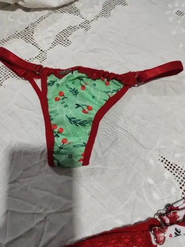 Calcinha fio dental estampada malha algodão