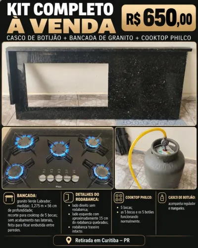 Kit completo fogão