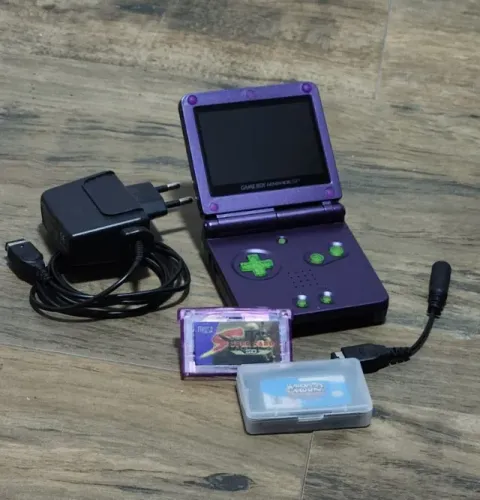 GAMEBOY ADVANCE SP - TELA IPS + flashcart com SuperFW + Harvest Moon paralelo