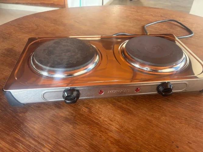 Fogão Elétrico Fast Cook Due Mondial Inox 2000W - FE-03