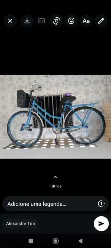 Bicicleta tipo barra forte sem nova