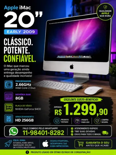 Imac 20" polegadas early 2009