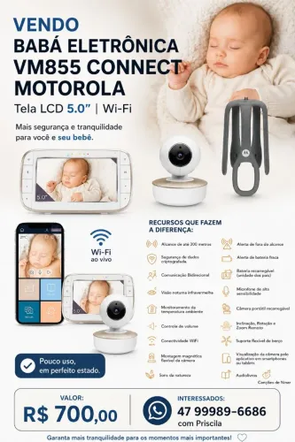 Babá eletrônica Motorola VM855 Connect