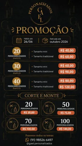 Promoção personalizados para sua festa