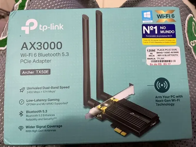 Adaptador archer TX50E pcie ax3000 wifi 6 bluetooth TP-Link