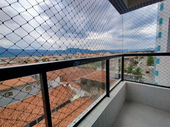 Apartamento para locação em Praia Grande no Maracanã frente mar com 1 quarto
