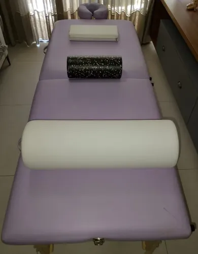 Maca Portátil Legno + Almofadas de Suporte para Estética