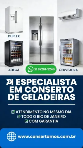 Conserto de geladeiras todas as marcas mesmo dia