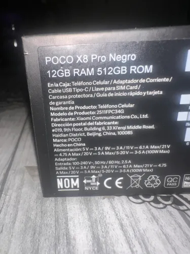 POCO X8 PRO 512gb 12gb ram