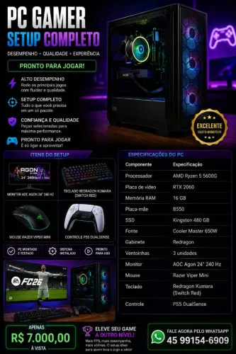Computador gamer aceito propostas
