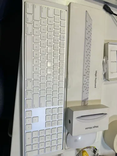 Apple Magic Mouse e Magic Keyboard.
