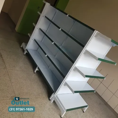Gôndola comercial de centro e parede 