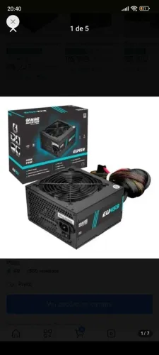 Fonte K-mex 500W 80 plus White gamer