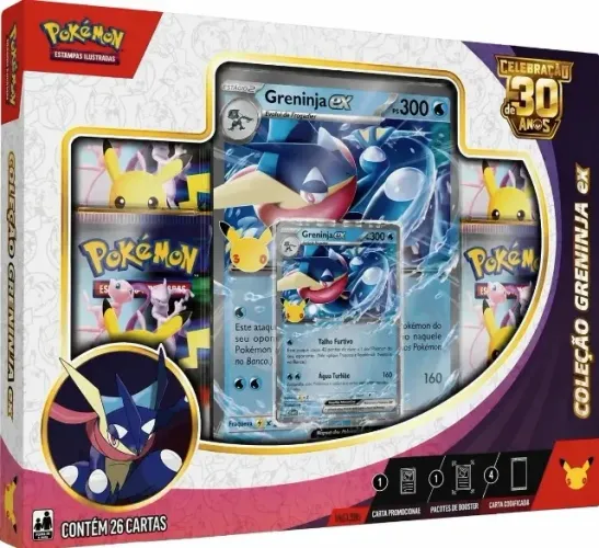 Pokémon Celebração De 30 Anos. Box Ex Greninja Original Copag
